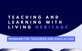 A navy blue banner with the title, date and time of the webinar, as well as logos, of UNESCO, EU4Ocean, Youth4Ocean, EU Blue Schools, and Ocean Decade